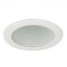Galaxy Lighting 216WH - 4" Line Voltage Shower Trim - White w/ Frosted Glass