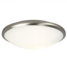 Galaxy Lighting 612392BN - Flushmount - Brushed Nickel with Satin White Glass