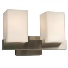 Galaxy Lighting 712822BN - Two Light Vanity - Brushed Nickel w/ Satin White Glass