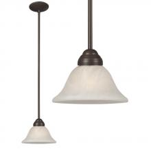 Galaxy Lighting 811852OBZ - Mini Pendant w/6",12",18" Extension Rods - Old Bronze w/ Marbled Glass