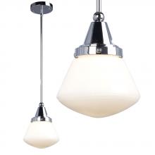 Galaxy Lighting 924584CH/WH - Mini-Pendant CH/WH-G w/6", 12" & 18" Ext. Rods