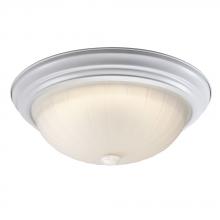 Galaxy Lighting ES635023WH - Flush Mount Ceiling Light - in White finish with Frosted Melon Glass