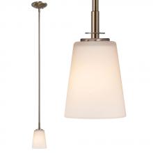 Galaxy Lighting ES911964BN - Mini Pendant - in Brushed Nickel finish with White Glass