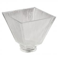 Galaxy Lighting GSG-126 - Clear Square Ribbed Glass for 2-1/4" Holder