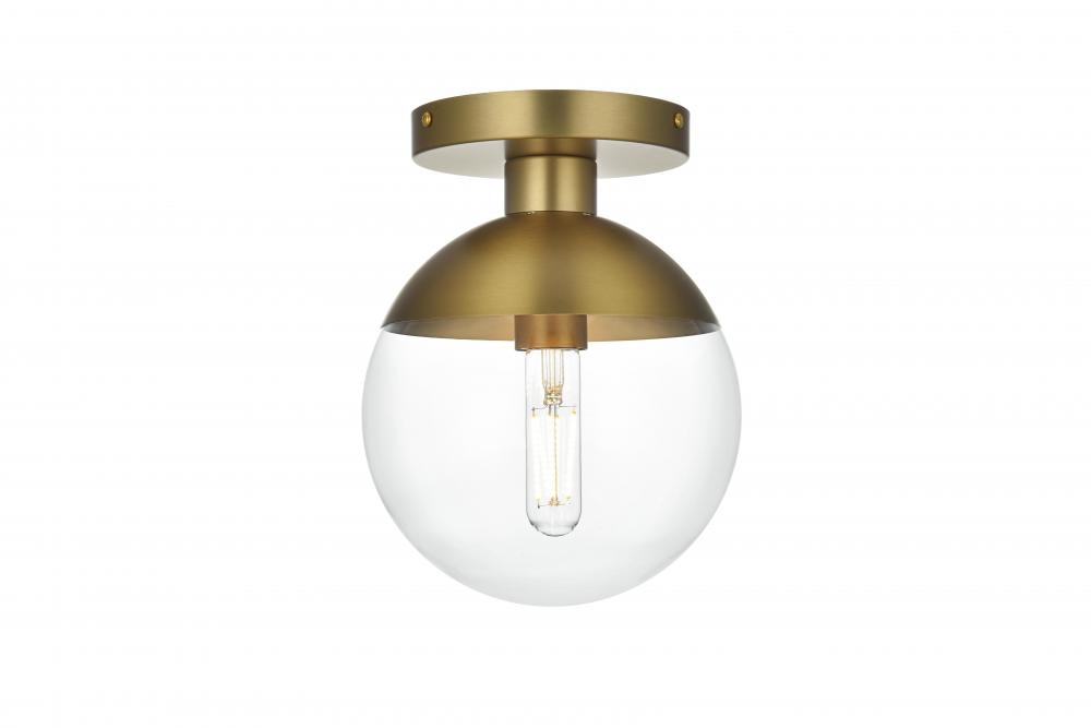 Eclipse Flush D8"H10.25"L1 Satin Gold CL