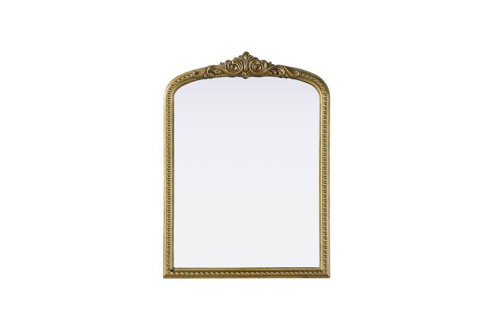 Naomi Vintage Resin Mirror 22x30 in Antique Brass