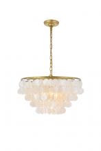 Elegant LD5050D20BR - Selene 4 light Brass Pendant