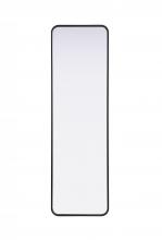 Elegant MR8A1860BLK - R Corner Mirror 18"x60"x2" Black