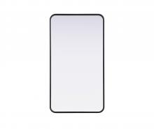 Elegant MR8A2240BLK - R Corner Mirror 22"x40"x2" Black