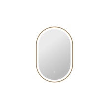 Elegant MRE6C2030SG - 30 Inch Oval LED Front and Backlit Wall Mirror in Satin Gold