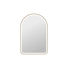 Elegant MRE6D2740SG - 40 Inch Arch LED Front and Backlit Wall Mirror in Satin Gold