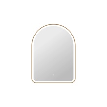Elegant MRE6D3040SG - 40 Inch Arch LED Front and Backlit Wall Mirror in Satin Gold