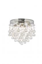 Elegant V2006F16C/RC - Galaxy 5 light Chrome Flush Mount Clear Royal Cut Crystal