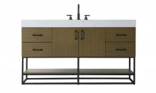 Elegant VF29260MCB - Vanity Cabinet 2Dr 4Dw 60x21.5x34 Chestnut Brown