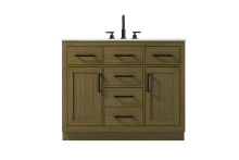 Elegant VF29742MCB - Vanity Cabinet 2Dr5Dw 42"W x 22"D x 35''H Chestnut Brown
