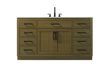Elegant VF29760MCB - Vanity Cabinet 2Dr7Dw 60"W x 22"D x 35''H Chestnut Brown