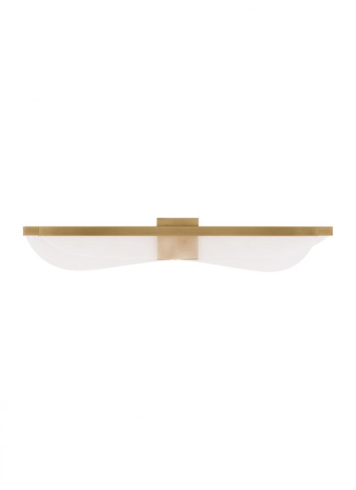 The Nyra 36-inch Damp Rated 1-Light Integrated Dimmable LED Bath Vanity in Plated Brass