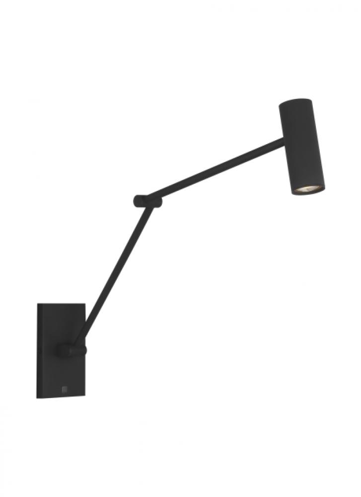 The Ponte Medium 15-inch Damp Rated 1-Light Integrated Dimmable LED Task Wall Sconce in Nightshade B