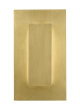 Visual Comfort & Co. Modern Collection 700OWASP9308DNBUNVSLFSP - Aspen Contemporary Dimmable LED 8 Outdoor Wall Sconce Light in a Natural Brass/Gold Colored Finish