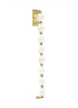 Visual Comfort & Co. Modern Collection 700WSCLR28NB-LED927 - Modern Collier Dimmable LED 28 Wall Sconce Light in a Natural Brass/Gold Colored Finish