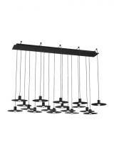 Visual Comfort & Co. Modern Collection 700TRSPEVS18TB-LED930120 - Modern Eaves Dimmable LED 18-light in a Nightshade Black Finish Ceiling Chandelier