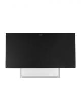 Visual Comfort & Co. Modern Collection 700OFMSQGE9275BUNV - Modern Leagan Geometric Small Ceiling Flush Mount Light in a Black Finish