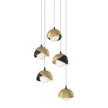 Hubbardton Forge - Canada 131125-SKT-LONG-10-86-GG0711 - Brooklyn 5-Light Double Shade Pendant