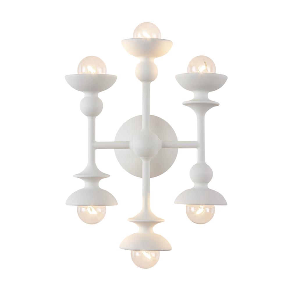 Cadence 11-in Antique White 6 Lights Wall/Vanity