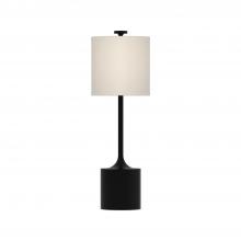 Alora Lighting TL418726MBIL - Issa 26-in Matte Black/Ivory Linen 1 Light Table Lamp