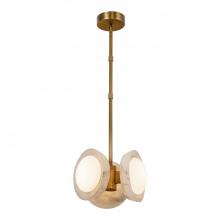 Alora Lighting PD320313VBAR-UNV - Alonso 13-in Vintage Brass/Alabaster LED Pendant