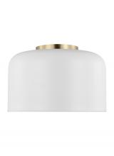 Visual Comfort & Co. Studio Collection 7505401-115 - Malone transitional 1-light indoor dimmable small ceiling flush mount in matte white finish with mat
