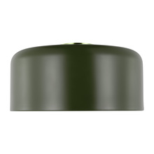 Visual Comfort & Co. Studio Collection 7705401EN3-145 - Malone transitional 1-light LED indoor dimmable large ceiling flush mount in olive finish with olive