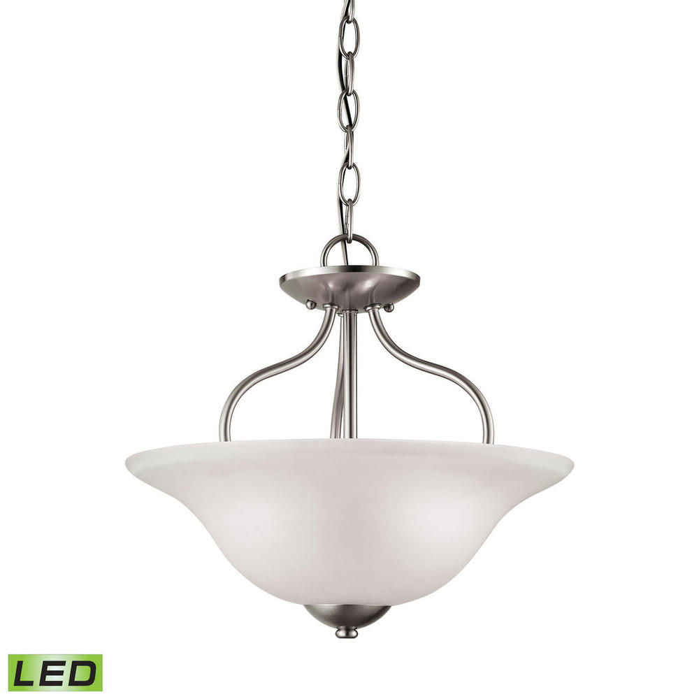 Thomas - Conway 15'' Wide 2-Light Semi Flush Mount - Brushed Nickel