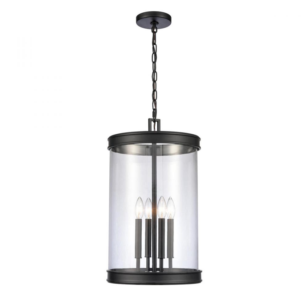 Mendoza 12.75'' Wide 4-Light Pendant - Matte Black