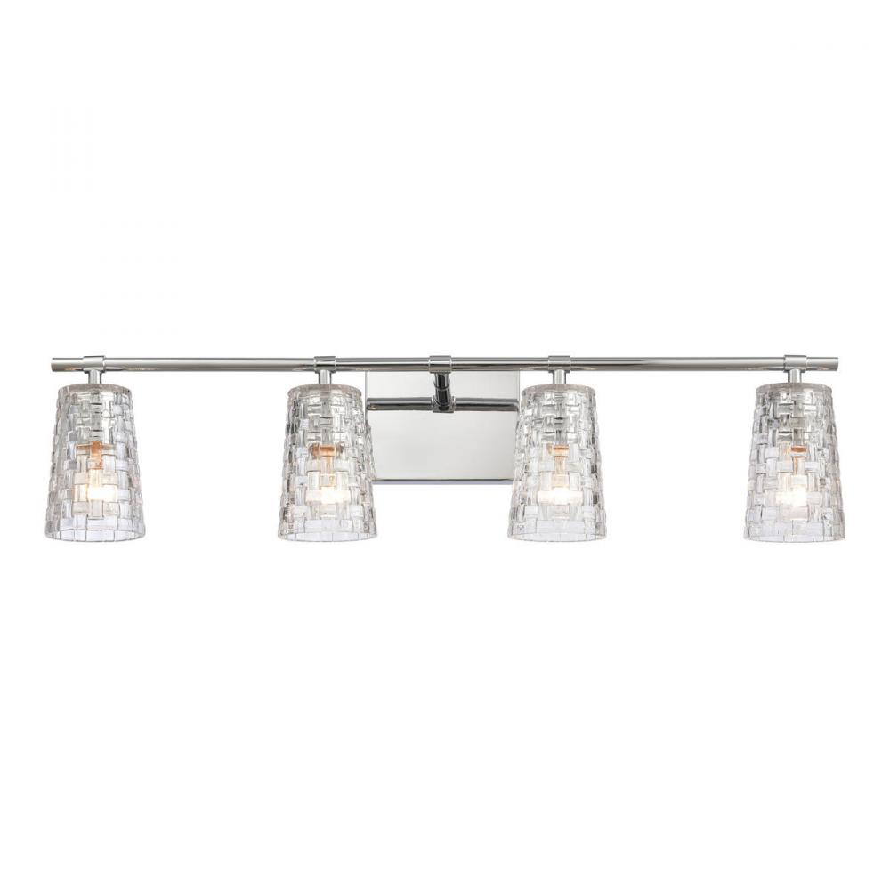 Lightweave 32'' Wide 4-Light Vanity Light - Polished Nickel