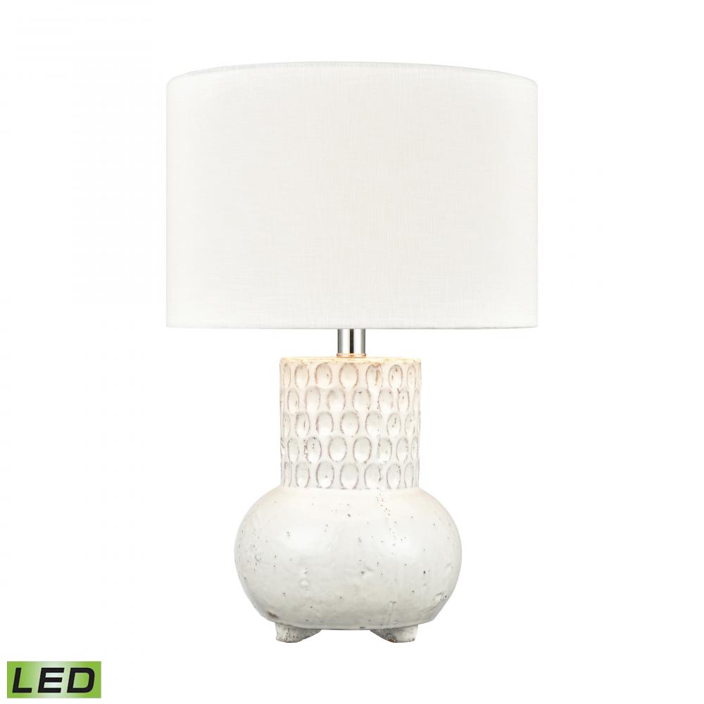Delia 21'' High 1-Light Table Lamp - White - Includes LED Bulb