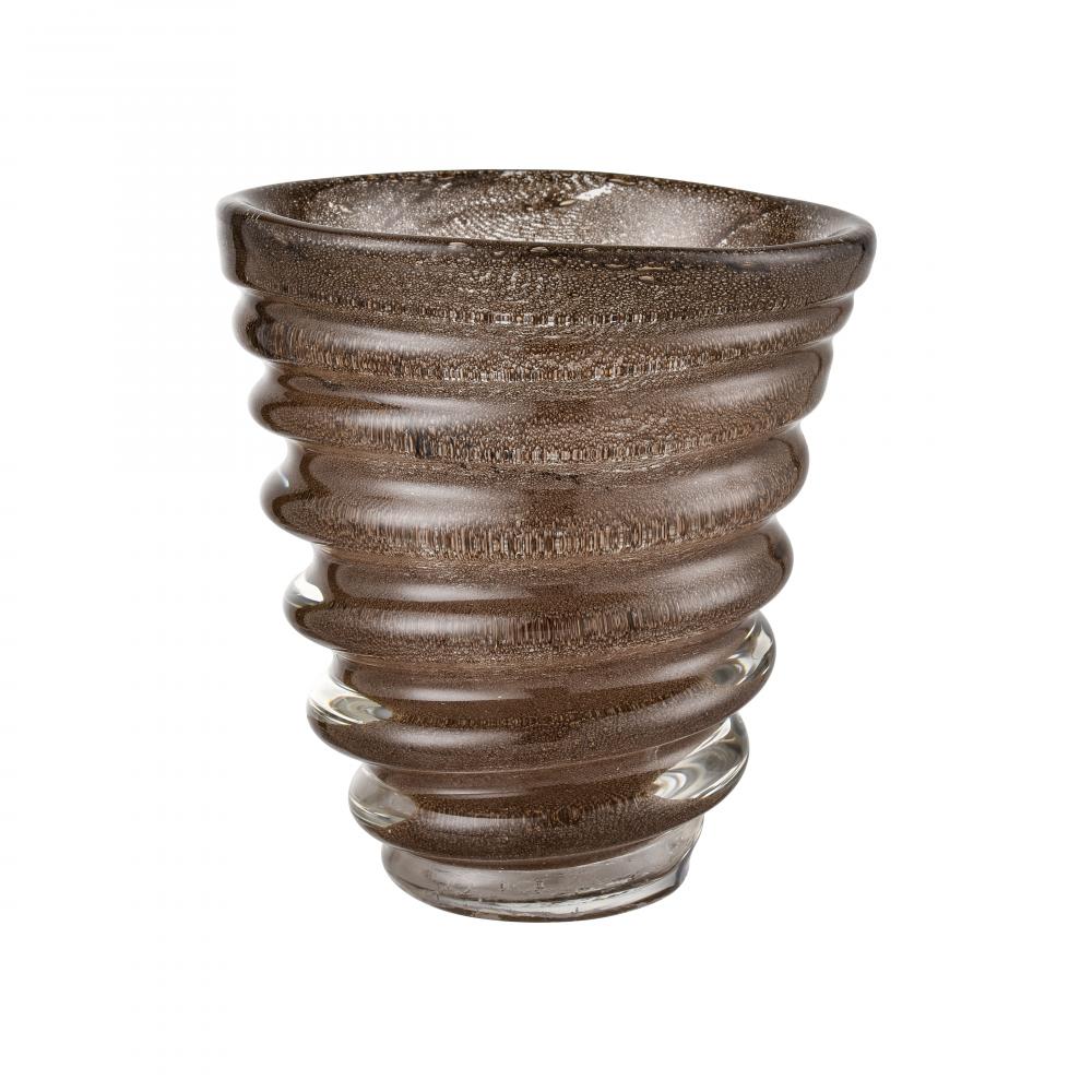 Metcalf Vase - Small Bubbled Brown