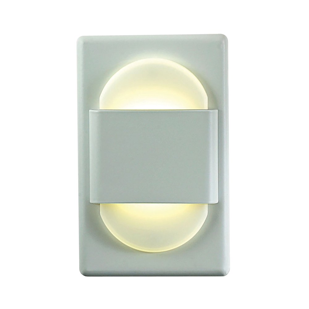 Thomas - EZ Step LED C/W Driver in White with Double Round White Opal Acrylic Diffuser