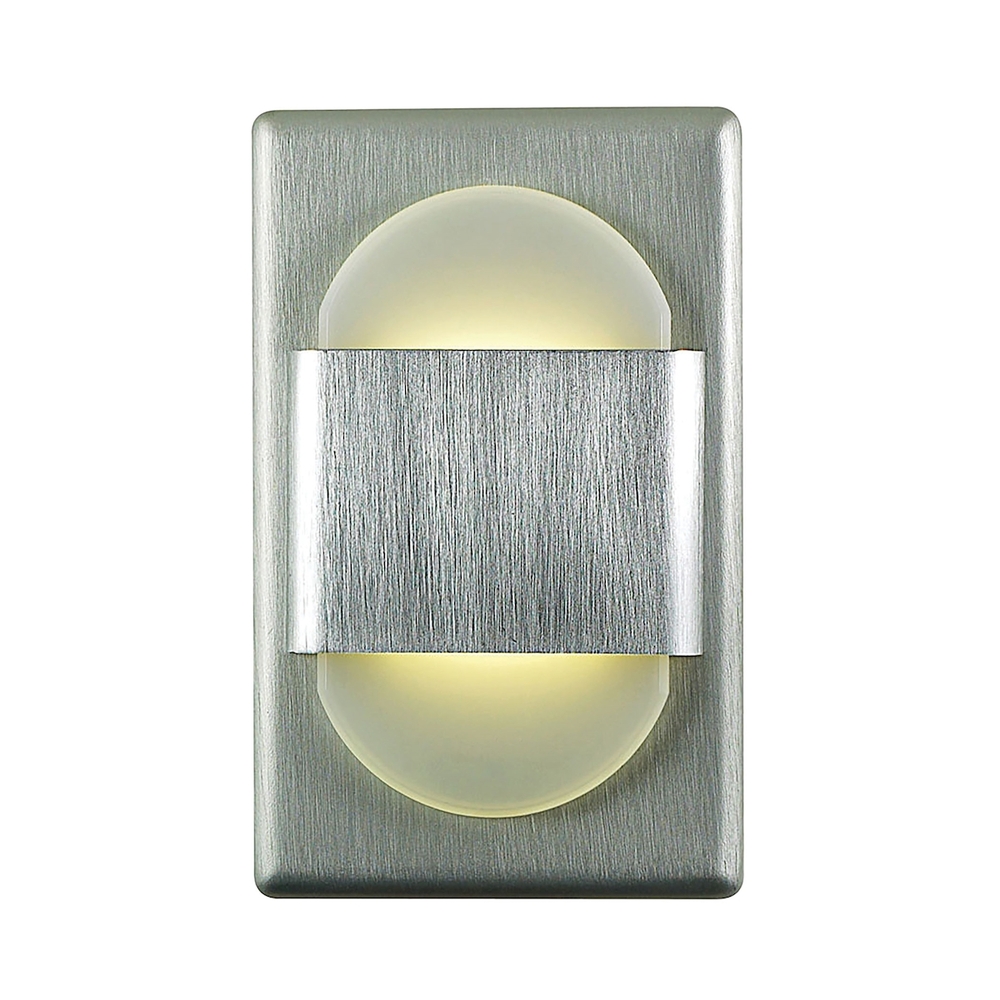 Thomas - EZ Step LED C/W Driver in Brushed Aluminum with Double Round White Opal Acrylic Diffuser