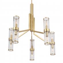 ELK Home 8150-SB-CL - Stripe 31.75'' Wide 10-Light Chandelier - Satin Brass