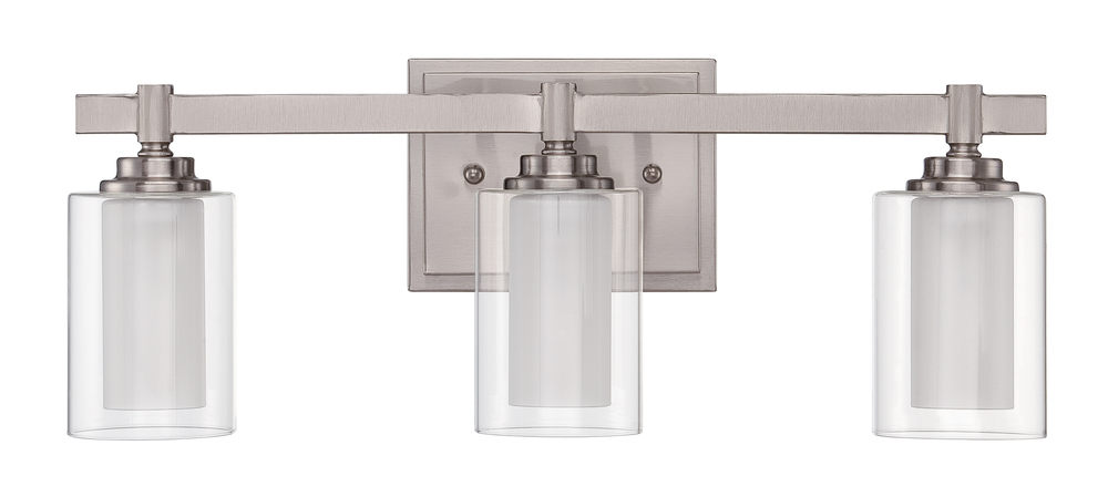 Celeste 3 Light Vanity in Brushed Polished Nickel