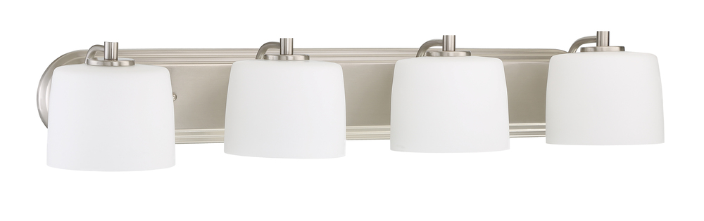 Clarendon 4 Light Vanity in Brushed Polished Nickel