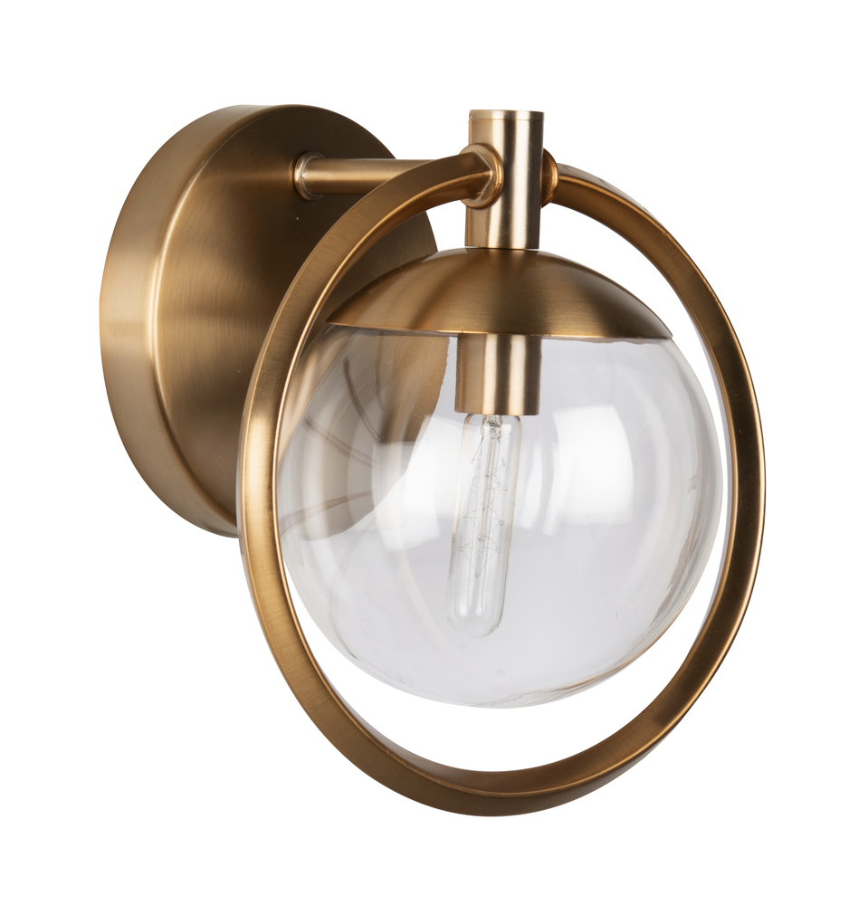 Piltz 1 Light Wall Sconce in Satin Brass