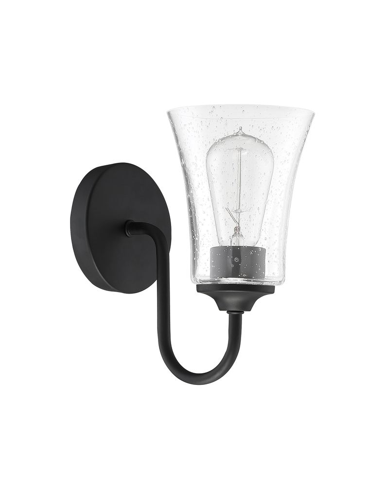 Gwyneth 1 Light Wall Sconce in Flat Black