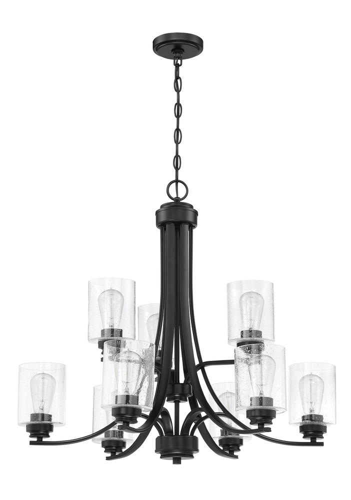 Bolden 9 Light Chandelier in Flat Black