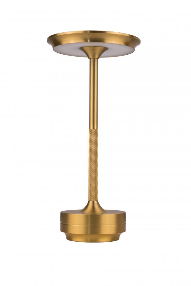 Rikki 1 Light LED Rechargeable Lamp in Gold