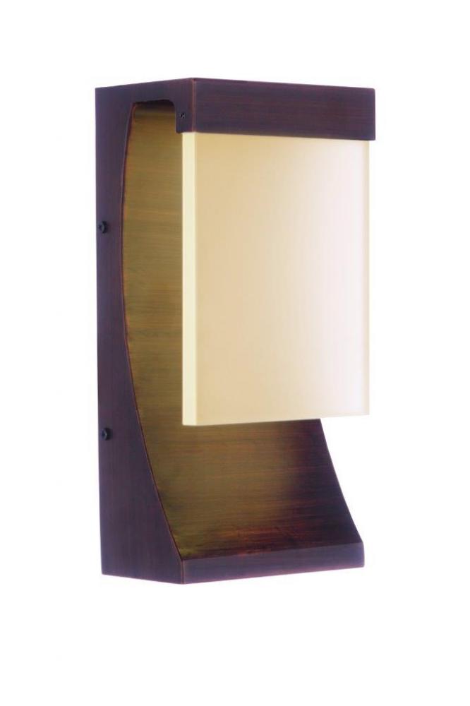 Vault 1 Light 12" LED Outdoor Wall Lantern in Aged Bronze Brushed