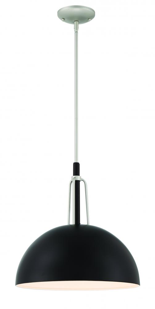 Kahn 1 Light Outdoor Pendant in Midnight/Satin Aluminum