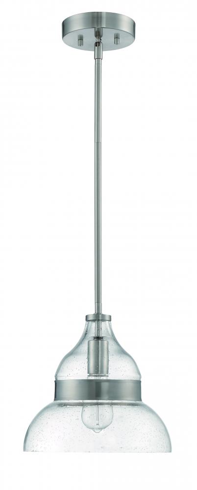 Smyth 1 Light Mini Pendant in Brushed Polished Nickel