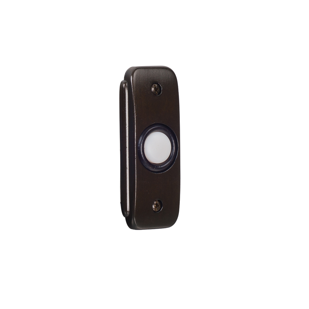 Recessed Mount Stepped Rectangle LED Lighted Push Button in Bronze